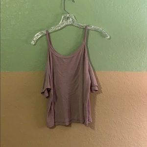 One strap off the shoulder blouse